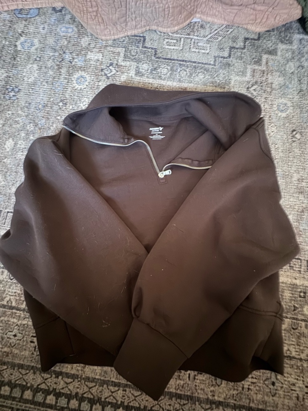 Old Navy Active Chocolate Half-Zip Pullover